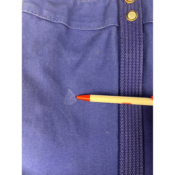 Ralph Lauren Blue Canvas Tote Bag Yellow‎ Pony & Number 3 Beach Shopper - Picture 10 of 14